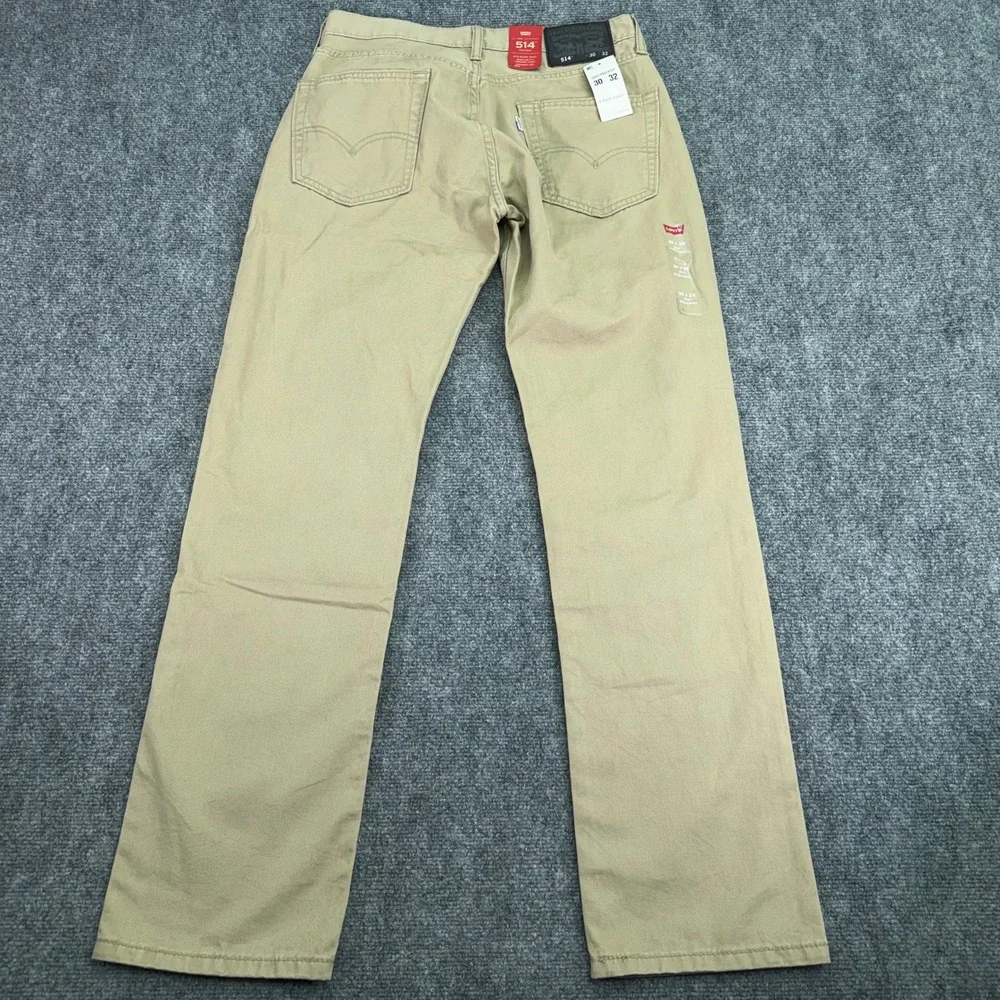 Levis Jeans Mens 30x32 (Fits 31x31.5) Khaki 514 Straight Regular Cotton